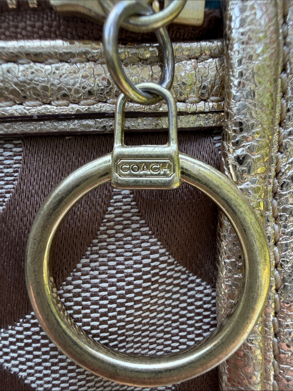 Coach Poppy Op Art Glam Tote (Style No. 13826) in Signature C Canvas - Picture 6 of 17
